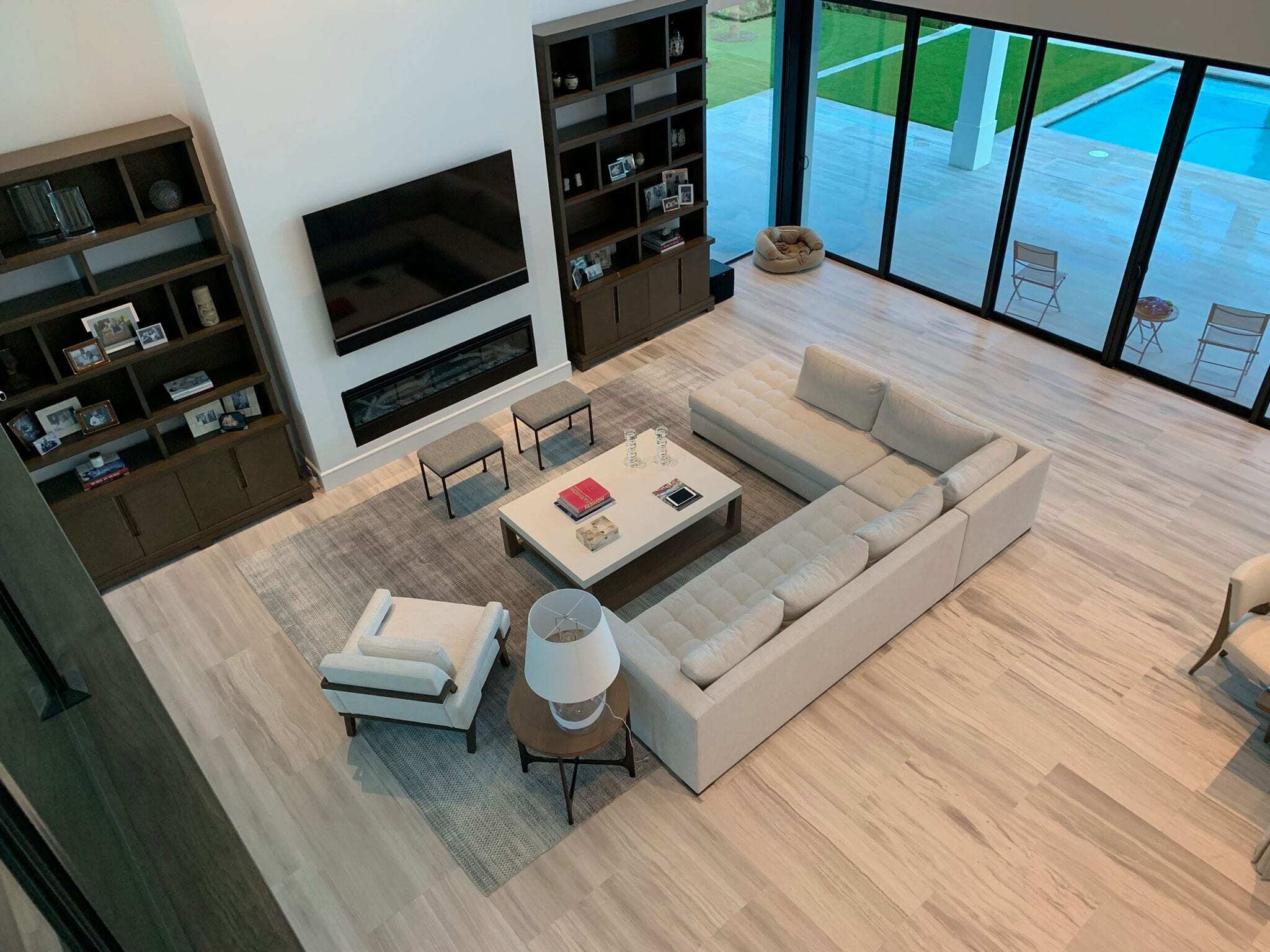 Premium natural stone tiles including marble, travertine, and limestone by Stoneline Group displayed in a modern showroom