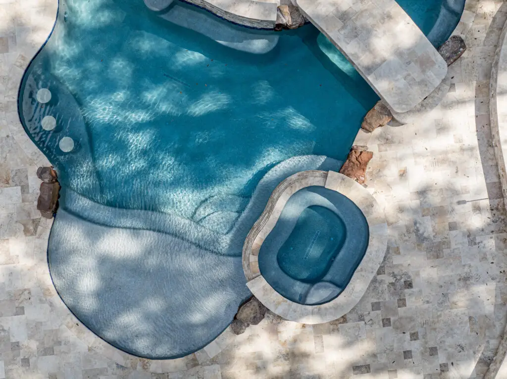 pool tile travertine