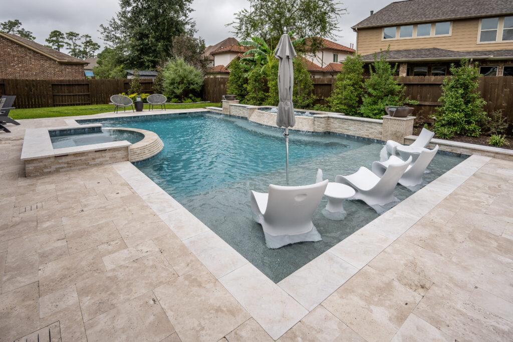 French Pattern Ivory Tumbled decking 1