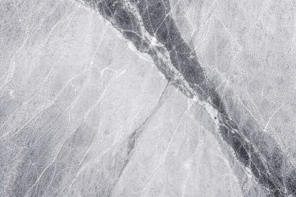 Natural Stone Paver Collections 16 Atlantic Grey sandblasted marble paver with dramatic dark veining