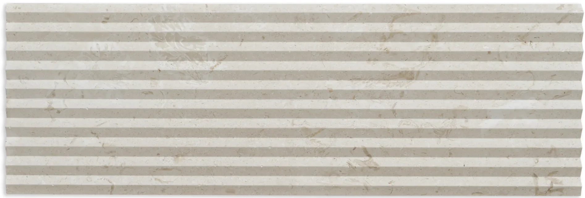 Fluted Ridgeline Shell Beige 12x36